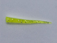 Load image into Gallery viewer, 1.5" wedgee tail, chartreuse sparkle