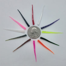 Load image into Gallery viewer, 1.5" wedgee tails, ice fishing soft plastic, many colors