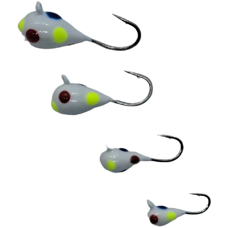 White Wonderbread Glow tungsten jig, 4 available sizes