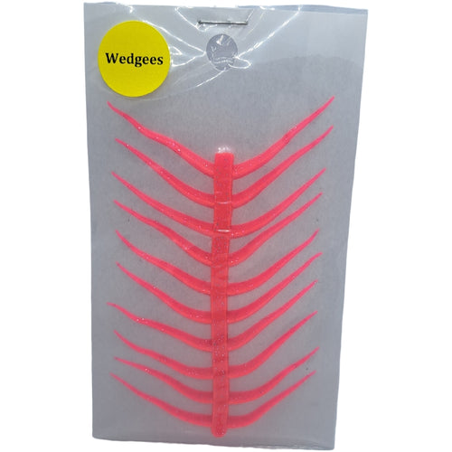 Fluorescent Pink/Silver Flk Wedgee, 1.25