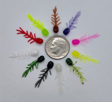 Load image into Gallery viewer, 0.75&quot; skeleton bugs, ice fishing soft plastics, variety of colors
