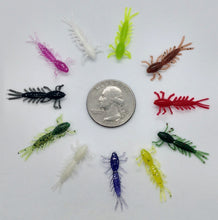 Load image into Gallery viewer, 1" mayfly ice fishing soft plastic, many colors, Digger's Jig Tails
