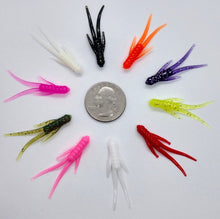 Load image into Gallery viewer, 1.5&quot; crazy crickets, ice fishing soft plastic, many colors
