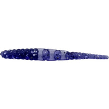 Load image into Gallery viewer, 1&quot; skeleton worm, purple sparkle
